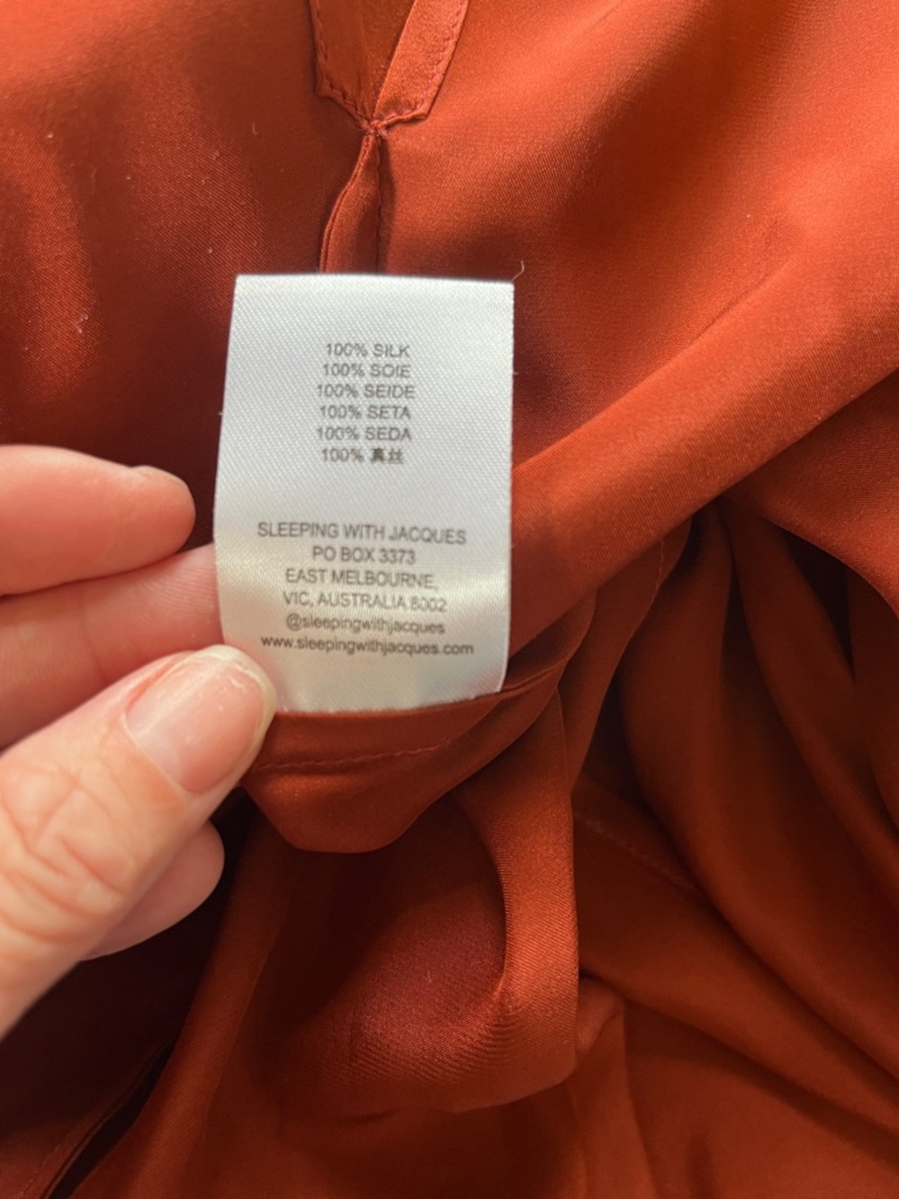 Sleeping with Jacque "Freudian" Silk Slip Dress in Copper.  Size 4 - Picture 12 of 12